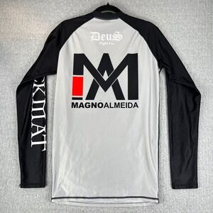 Deus Fight Co Rash Guard UFC Men Large Magno Almeida Checkmat BJJ MMA WRESTLING